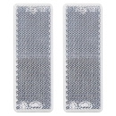 Preview: 10x Weißer Reflektor weiss für Anhänger 85x31mm mit E-Prüfzeichen selbstklebend