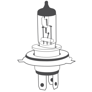 Preview: BREHMA Classic HS1 Halogen Zweiradlampe PX43t 35/35W 12V
