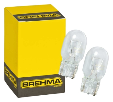 2er Set BREHMA Glassockellampe W21W 12V 21W W3x16d T20