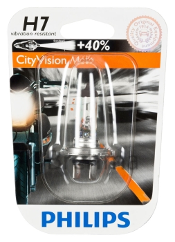 Philips CityVisionMoto H7 12972CTVBW +40% für Motorrad 12V 55W