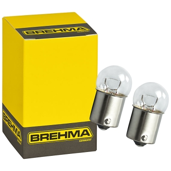 2er Set BREHMA Ba15S R10W Kugellampe 12V 10W
