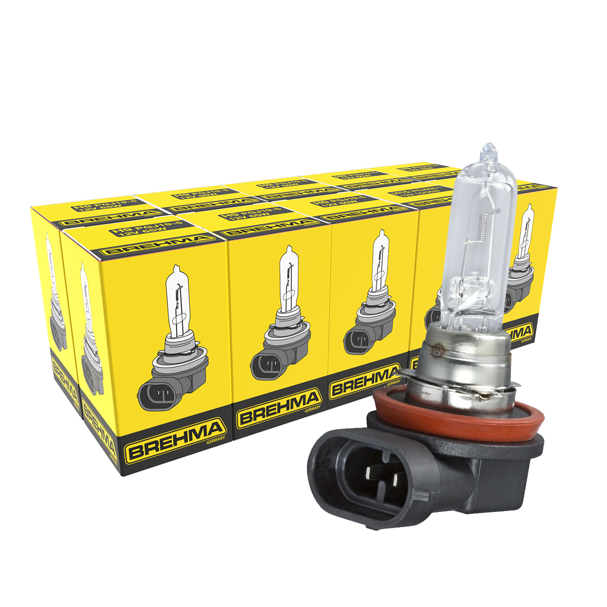 10x BREHMA Classic H9 Halogen Lampe 12V 65W PGJ19-5