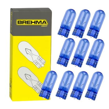 10x BREHMA Standlicht W5W Autolampen in Xenon Optik 12V 5W