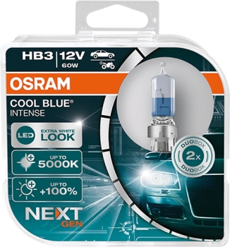 Duo Set OSRAM Glühlampe HB3 Cool Blue Intense NEXT GEN P20d 12V 60W 9005CBN