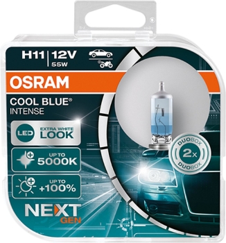 Duo Set OSRAM Glühlampe H11 Cool Blue Intense NEXT GEN PGJ19-2 12V 55W 64211CBI