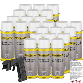 24x Etikettenentferner Spray Kleberentferner 400ml Aufkleberlöser mit Griff