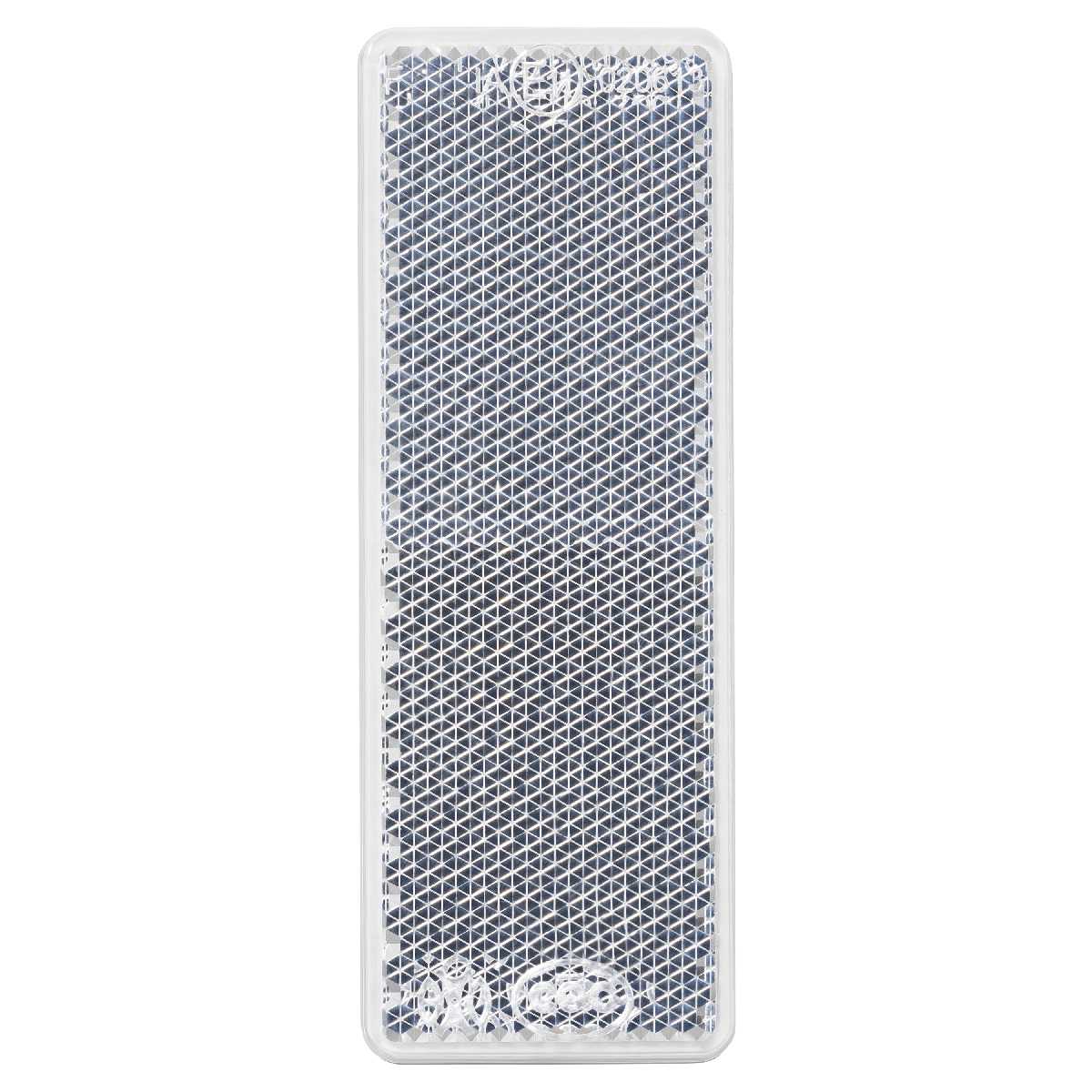 1x Weißer Reflektor weiss für Anhänger 85x31mm mit E-Prüfzeichen selbstklebend