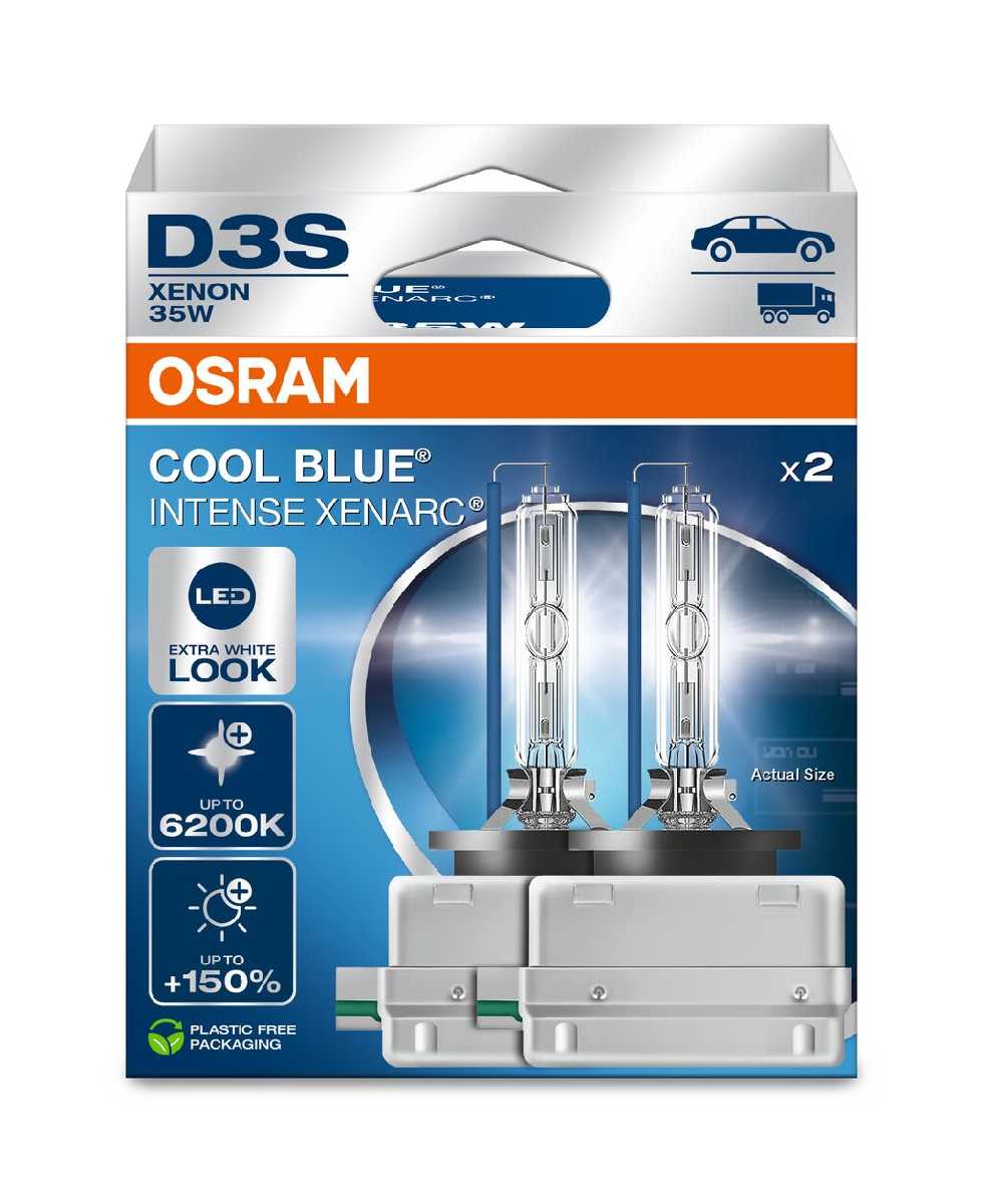 2x OSRAM Xenarc D3S Cool Blue Intense 66340CBN Xenon Brenner 6200K 85V 35W 66340CBI