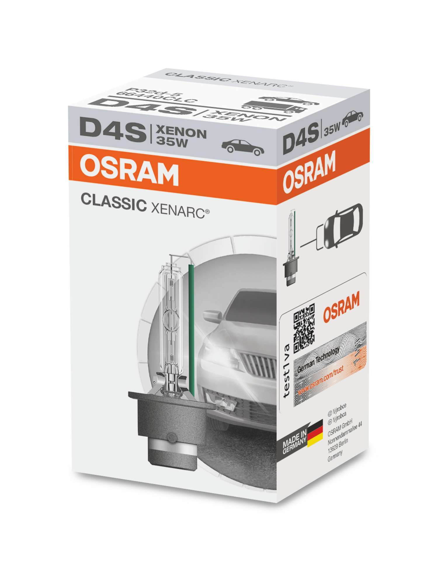 2x OSRAM Xenarc D4S Xenon Brenner Classic Neu E1 42V 35W 66440CLC