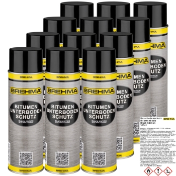 36x Bitumen Unterbodenschutz Black Edition 500ml Steinschlagschutz schwarz