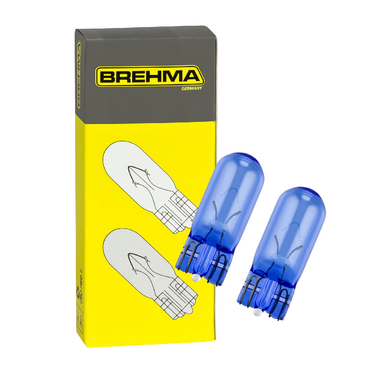 Auto-Lampen-Discount - H7 Lampen und mehr günstig kaufen - Duo Set BREHMA W5W  12V 5W Blue Standlicht Autolampen in Xenon Optik