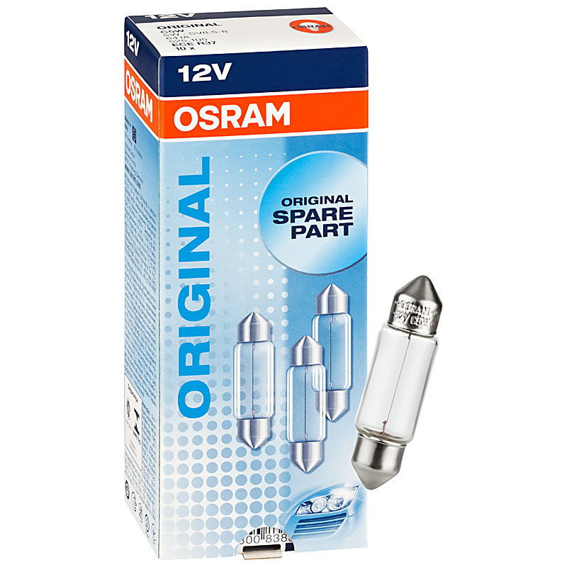 Auto-Lampen-Discount - H7 Lampen und mehr günstig kaufen - 10x OSRAM  Soffitte C5W SV8.5-8 12V 5W 6418