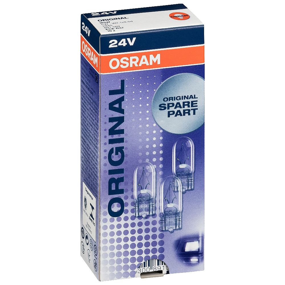 Auto-Lampen-Discount - H7 Lampen und mehr günstig kaufen - 10x OSRAM Standlicht  W5W Autolampen T10 24V 5W LKW 2845