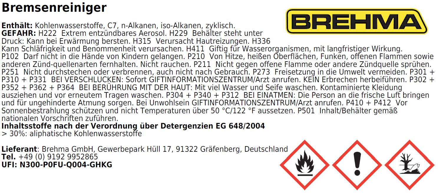 BREHMA Bremsenreiniger 500ml Teilereiniger Entfette Produktbild-Vorschau 12