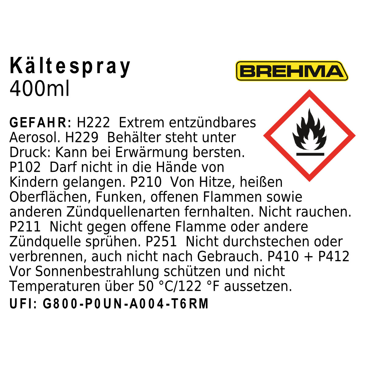 Auto-Lampen-Discount - H7 Lampen und mehr günstig kaufen - BREHMA  Kältespray Eisspray Vereisungsspray Kühlspray 400ml bis -45°C