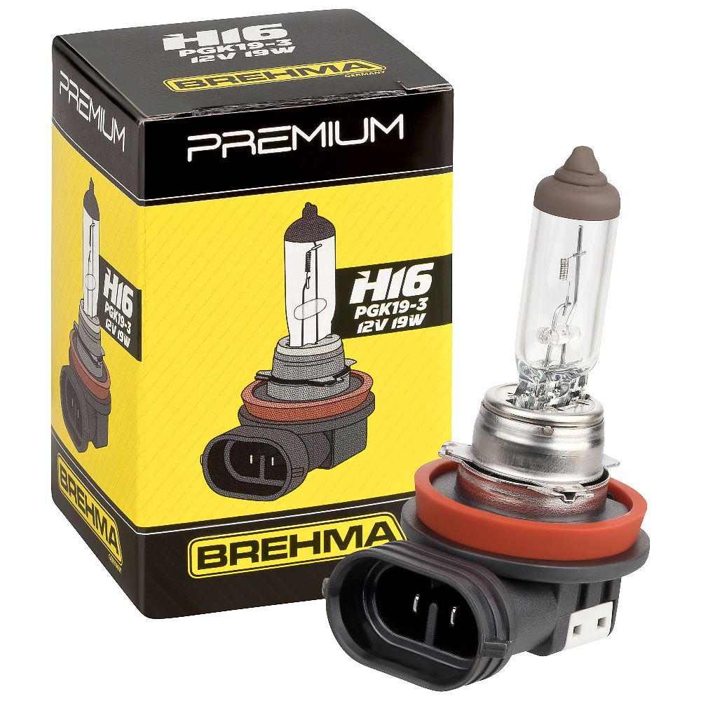 Auto-Lampen-Discount - H7 Lampen und mehr günstig kaufen - BREHMA Premium  H16 Halogen Lampe 12V 19W