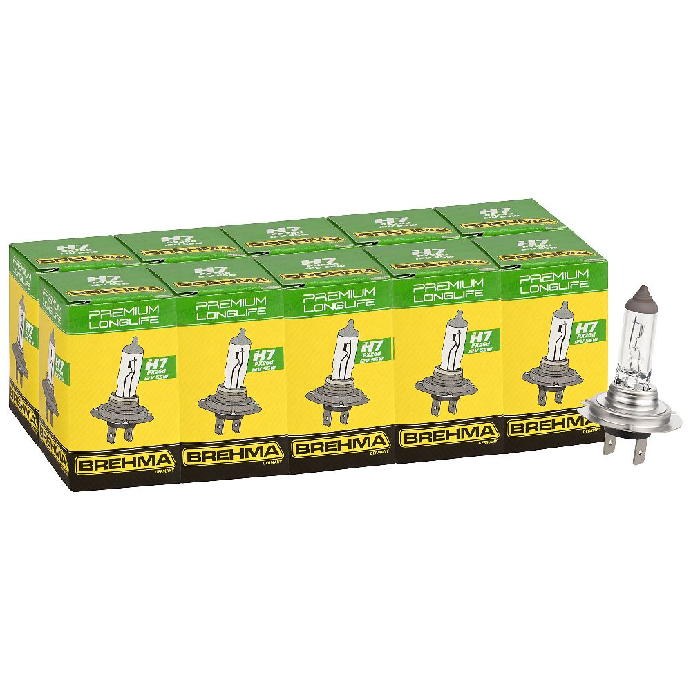 Auto-Lampen-Discount - H7 Lampen und mehr günstig kaufen - 10x BREHMA  Premium Longlife H7 12V 55W Halogen Autolampe