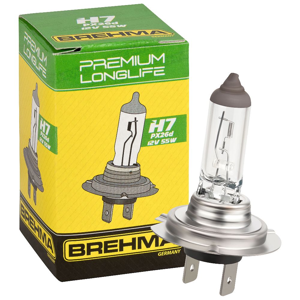 Auto-Lampen-Discount - H7 Lampen und mehr günstig kaufen - BREHMA Premium  Longlife H7 12V 55W Halogen Lampe PX26d