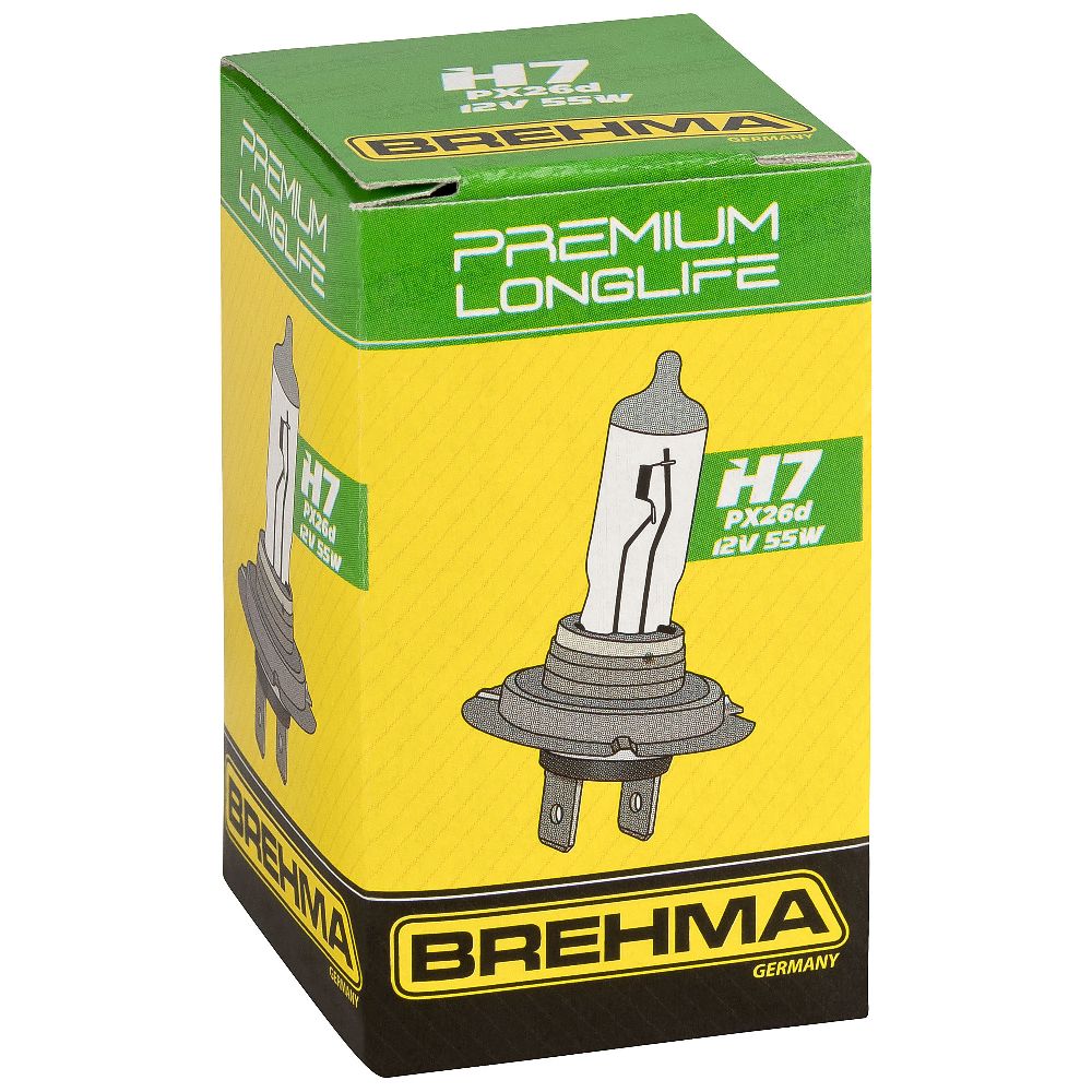 Auto-Lampen-Discount - H7 Lampen und mehr günstig kaufen - BREHMA Premium Longlife  H7 12V 55W Halogen Lampe PX26d