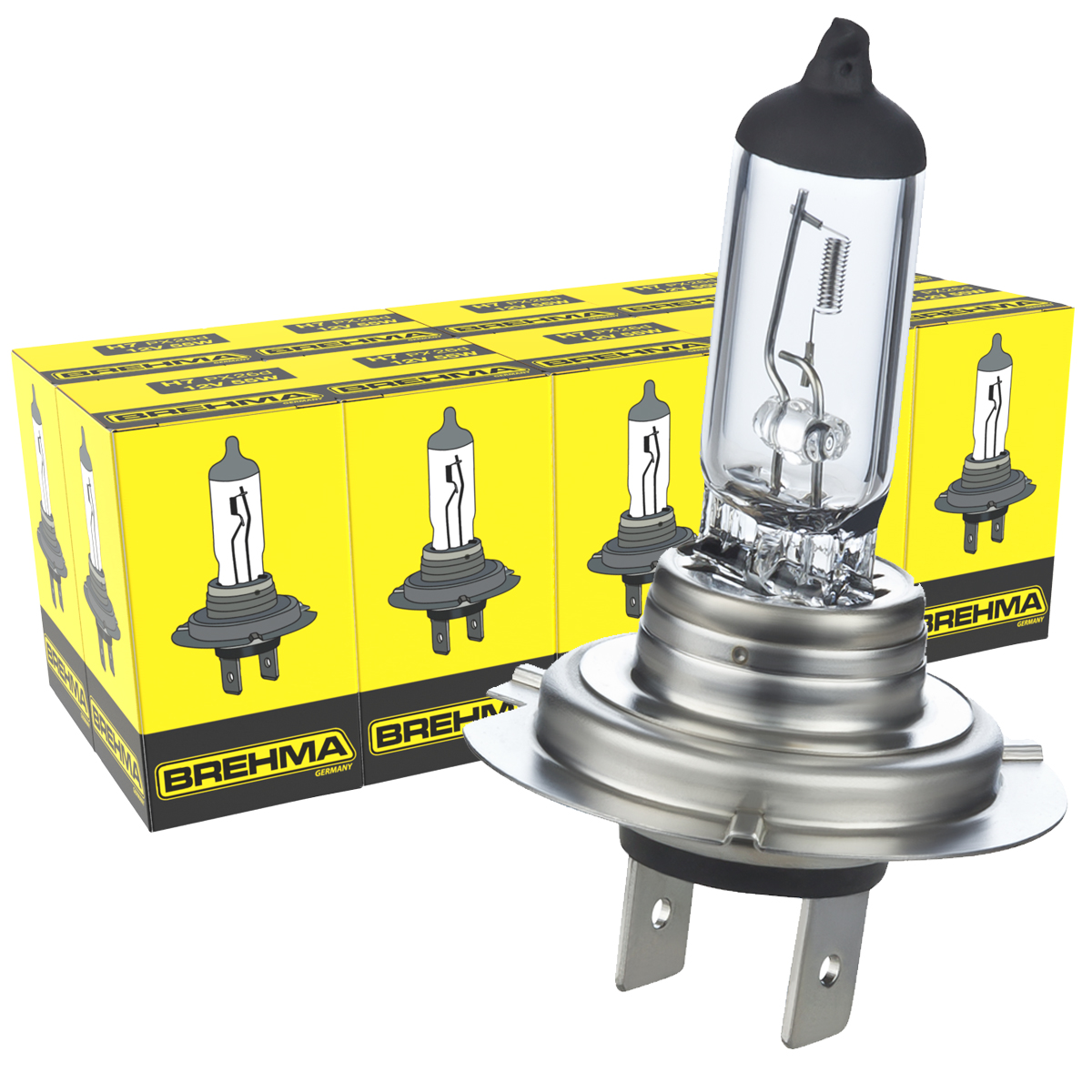 Auto-Lampen-Discount - H7 Lampen und mehr günstig kaufen - 10x BREHMA H18  12V 65W Halogen Autolampe Abblendlicht Fernlicht