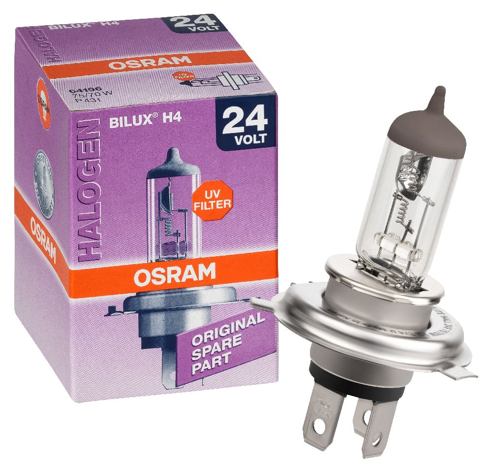 Auto-Lampen-Discount - H7 Lampen und mehr günstig kaufen - 10x OSRAM Glühlampe  H4 Bilux P43t 24V 75/70W LKW 64196