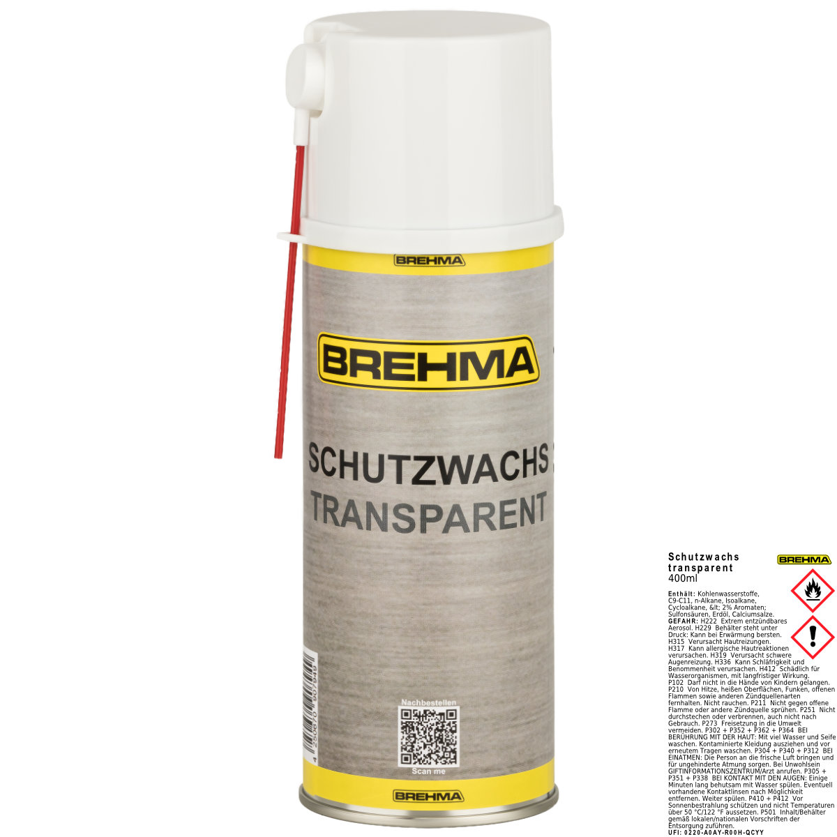 BREHMA Hohlraumschutz Hohlraumversiegelung Spray 500ml Wachs : :  Auto & Motorrad