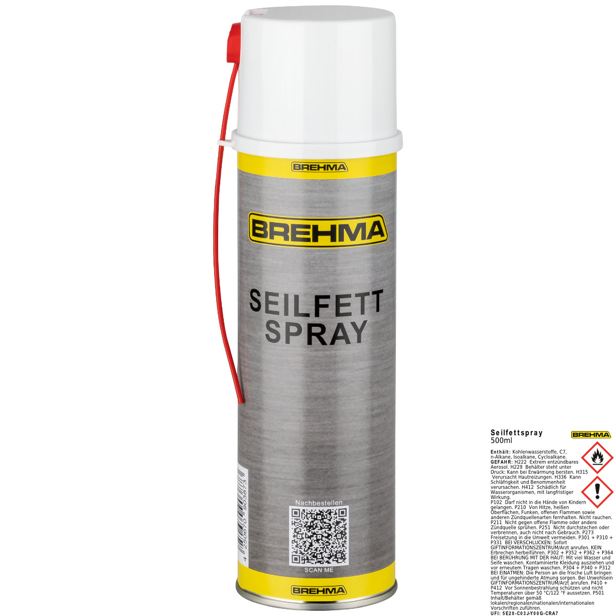 Auto-Lampen-Discount - H7 Lampen und mehr günstig kaufen - BREHMA Seilfett  Spray 500ml Fettspray Sprühfett Kettenfett