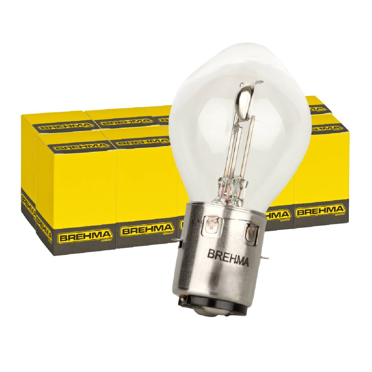 Auto-Lampen-Discount - H7 Lampen und mehr günstig kaufen - 10x BREHMA S1 6V  25/25W BA20d Bilux Zweiradlampe
