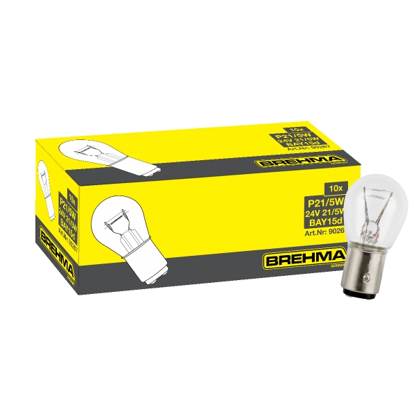 Auto-Lampen-Discount - H7 Lampen und mehr günstig kaufen - 10x BREHMA P21/5W  24V 21/5W Kugel Lampe BAY15d