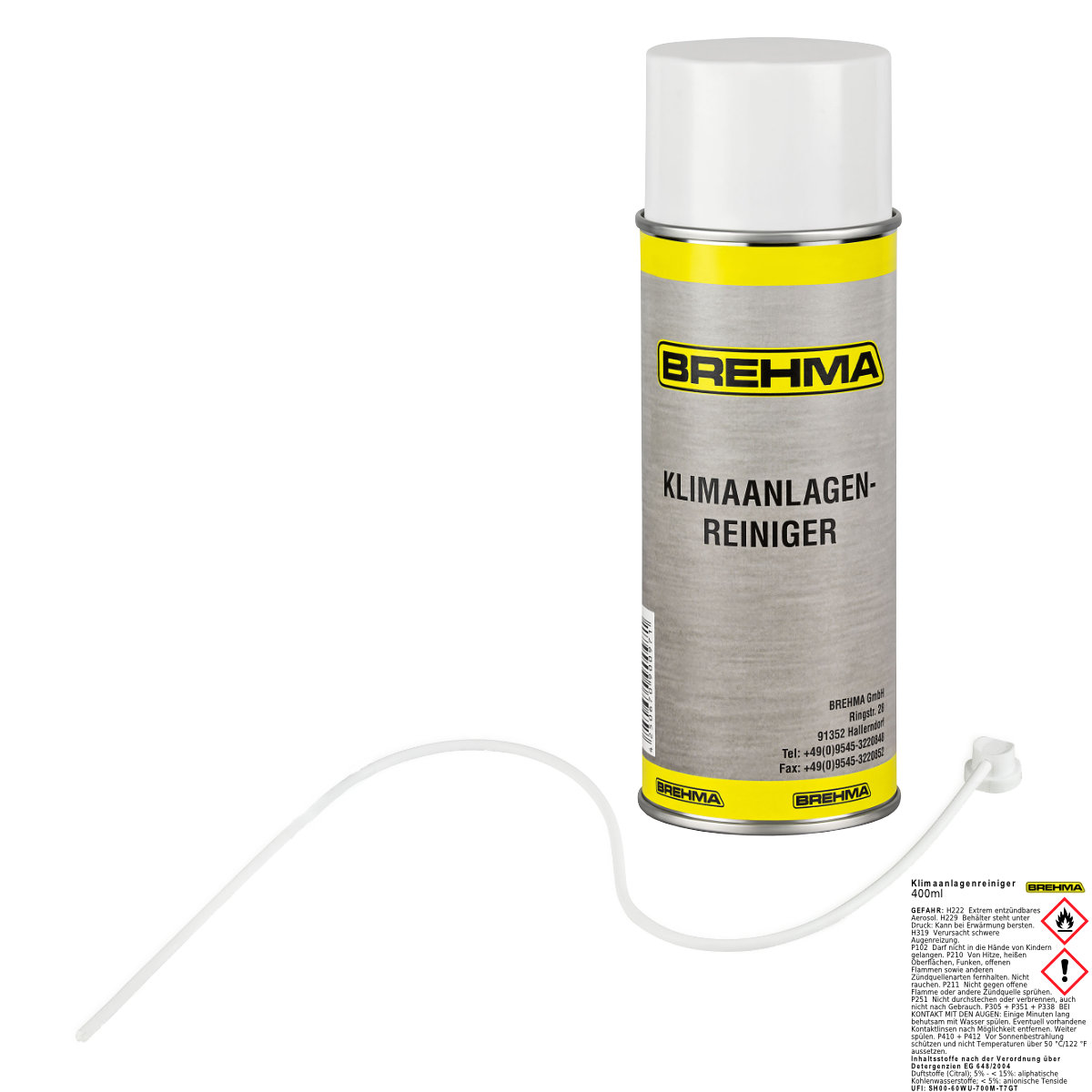 BREHMA Schaum Klimaanlagenreiniger Klimareiniger 400ml inkl. Sonde