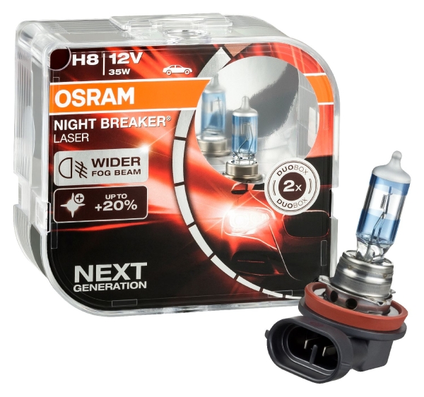 Auto-Lampen-Discount - H7 Lampen und mehr günstig kaufen - 2er Set OSRAM  Glühlampe H8 Night Breaker Laser Next Generation 12V 35W 64212NL