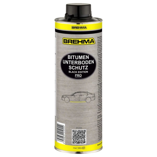 BREHMA Bitumen Unterbodenschutz Black Edition Pro Steinschlagschutz Spray schwarz 1l