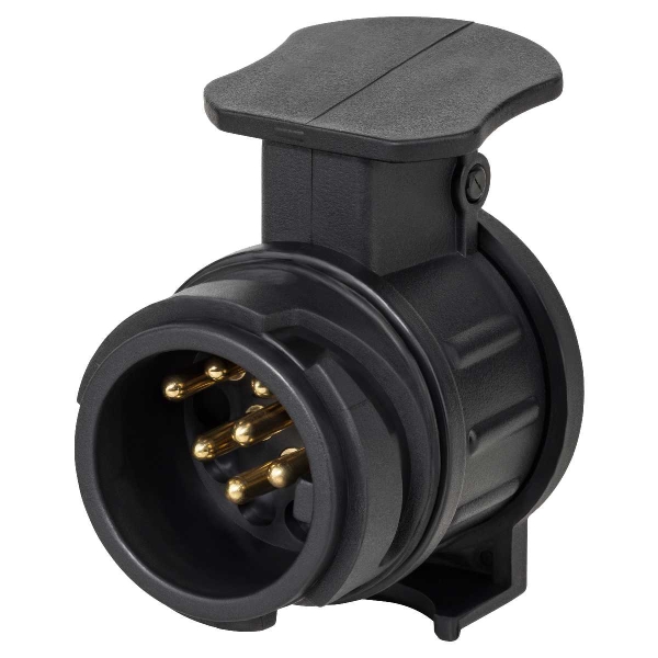 Anhänger Adapter 7-polig auf 13-polig Kurzadapter MINI Steckdosenadapter für Auto & Anhänger