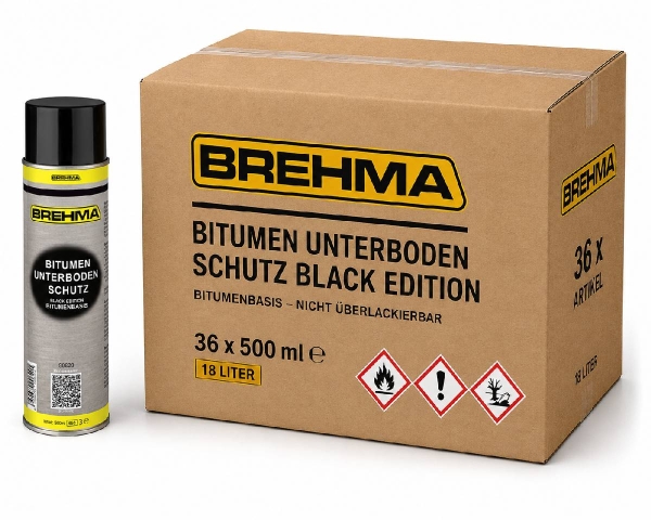 36x Bitumen Unterbodenschutz Black Edition 500ml Steinschlagschutz schwarz