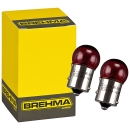 2er Set Rote Glühlampe RR5W 12V 5W BAW15s