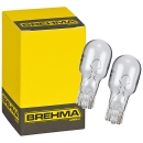 2x BREHMA Glassockellampe W16W 12V 16W W2.1x9.5d